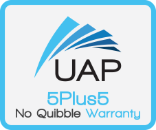 UAP 5Plus5 No Quibble Warranty Badge