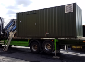 Containerised Compressed Air Solution on the back of a truck
